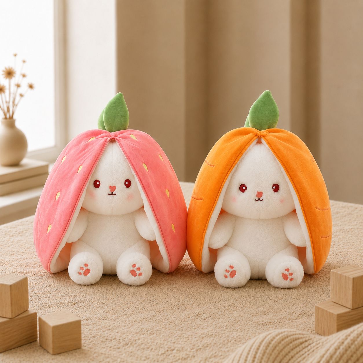 Surprise Bunny Fruit Plush